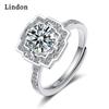 Женские кольца Lindon с серебрением из кремнезема и циркона, ювелирное кольцо для вечеринки, юбилея