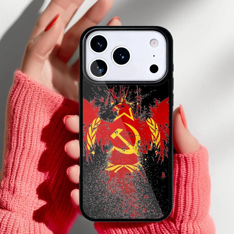 CCCP Soviet Union Russia soft Phone Case for iPhone 17 16 15 14 13 Pro Max Back Cover for 12 11 Pro Coque