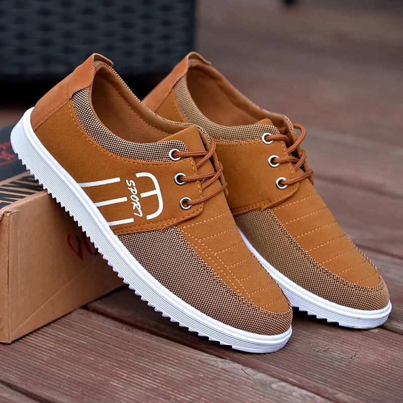 Hot Men's Brand Canvas Shoes Lightweight Sneakers Autumn Men Breathable Vulcanized Shoe Lace Up Work Footwear Man Drive Shoe