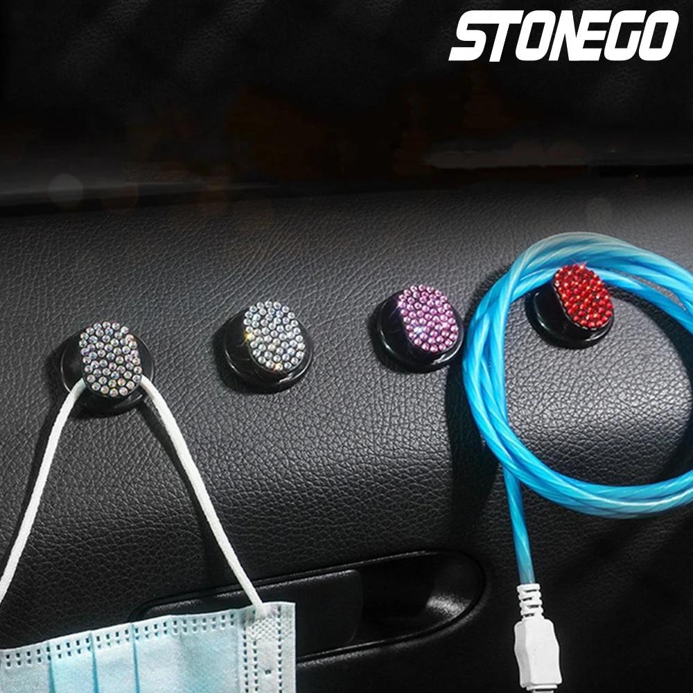 STONEGO Multifunctional Cute Car Hook Adhesive Organizer Hanging Storage for Back Seat Car Accessories