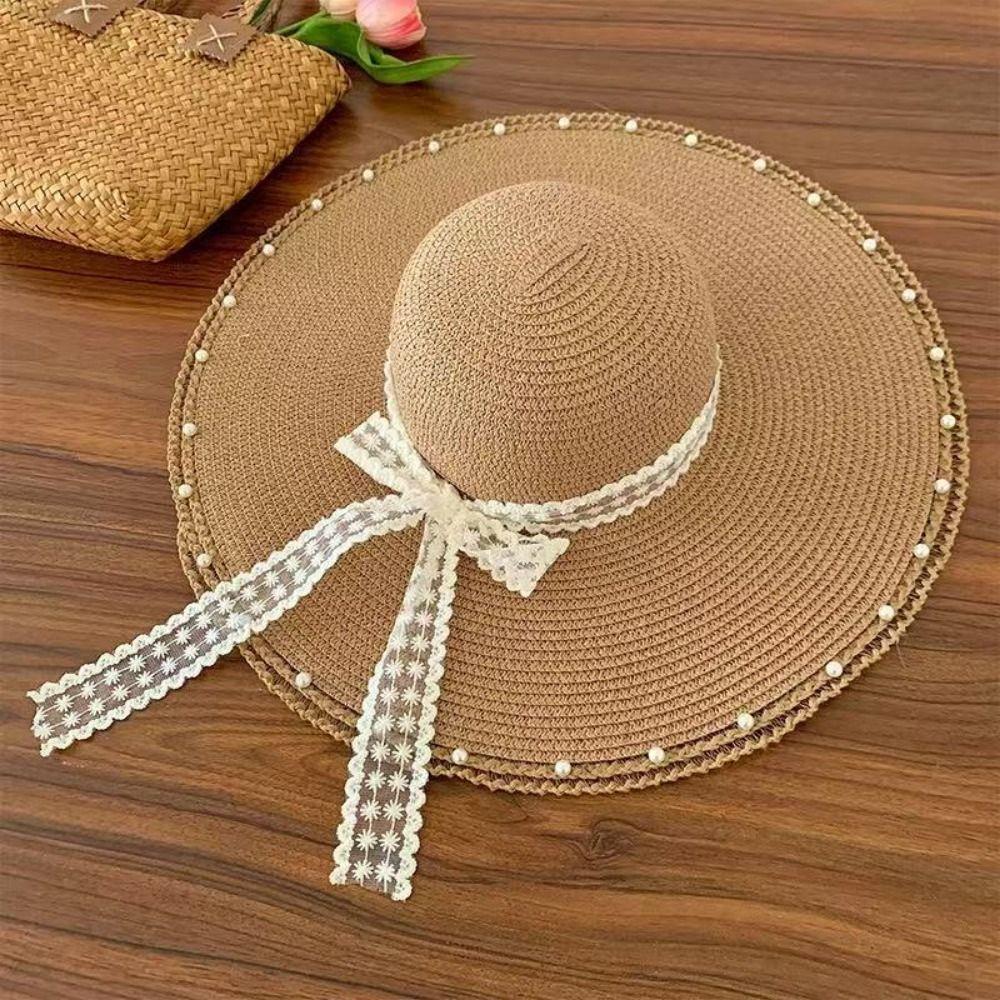 Big Brim Straw Hat Lightweight Sun Block Hat Fashion Oversize Hat for Women