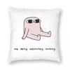 Ketnipz Doing Nothing Square Pillowcase Polyester Linen Velvet Creative Zip Decor Throw Pillow Case Home Cushion Cover