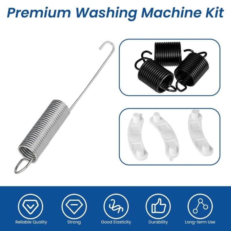 Washing Machine Suspension Spring Kit WP63907 Springs W10250667 Counterweight 285744 Tub Pad Complete Repair Set