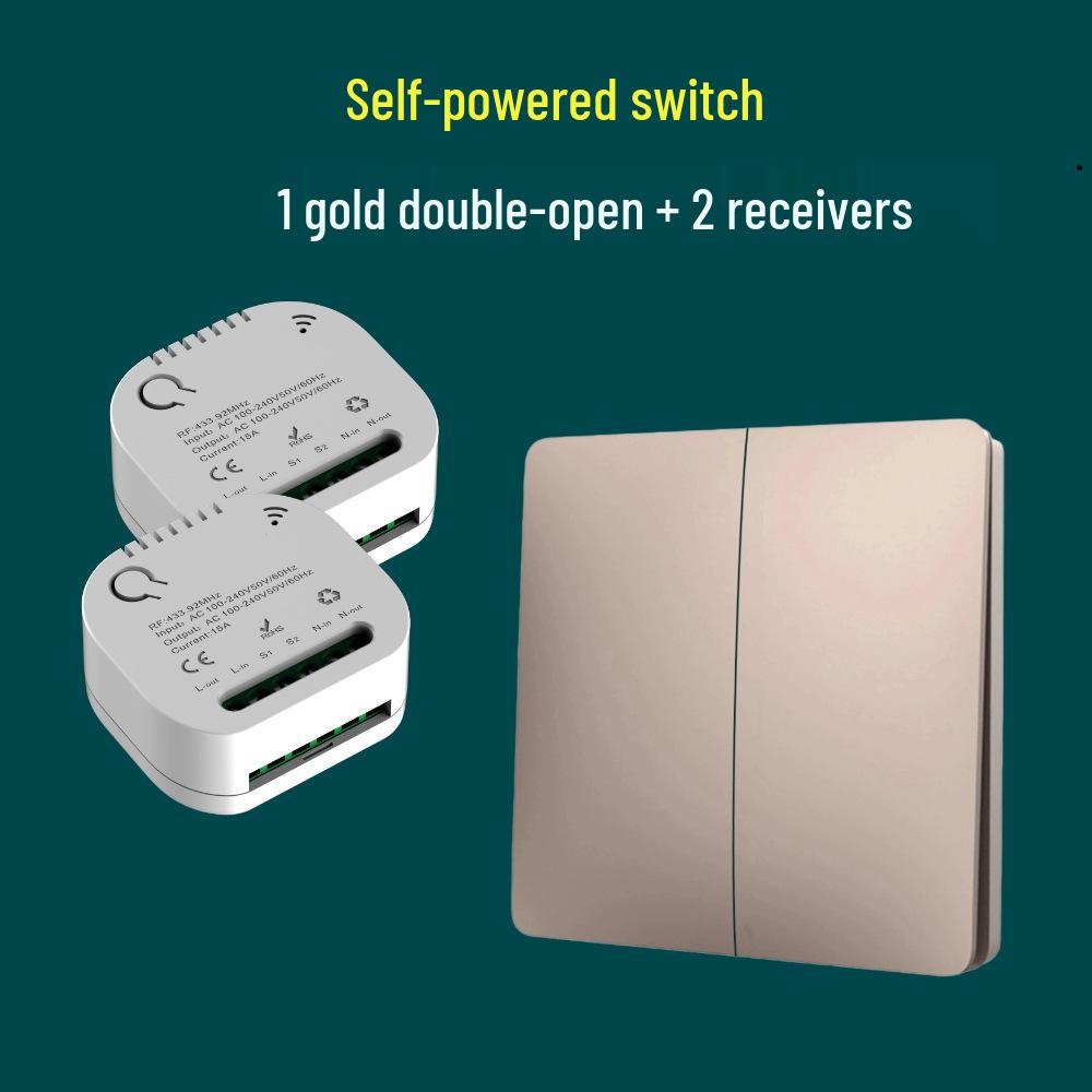 Беспроводной выключатель света с большой кнопкой, самопитанием - Не требует проводки или батареек