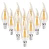 10PCS C35 LED Gold Filament Bulb 2700K 4W E14 Base Glass Clear Bulb Warm White Light 220?240V