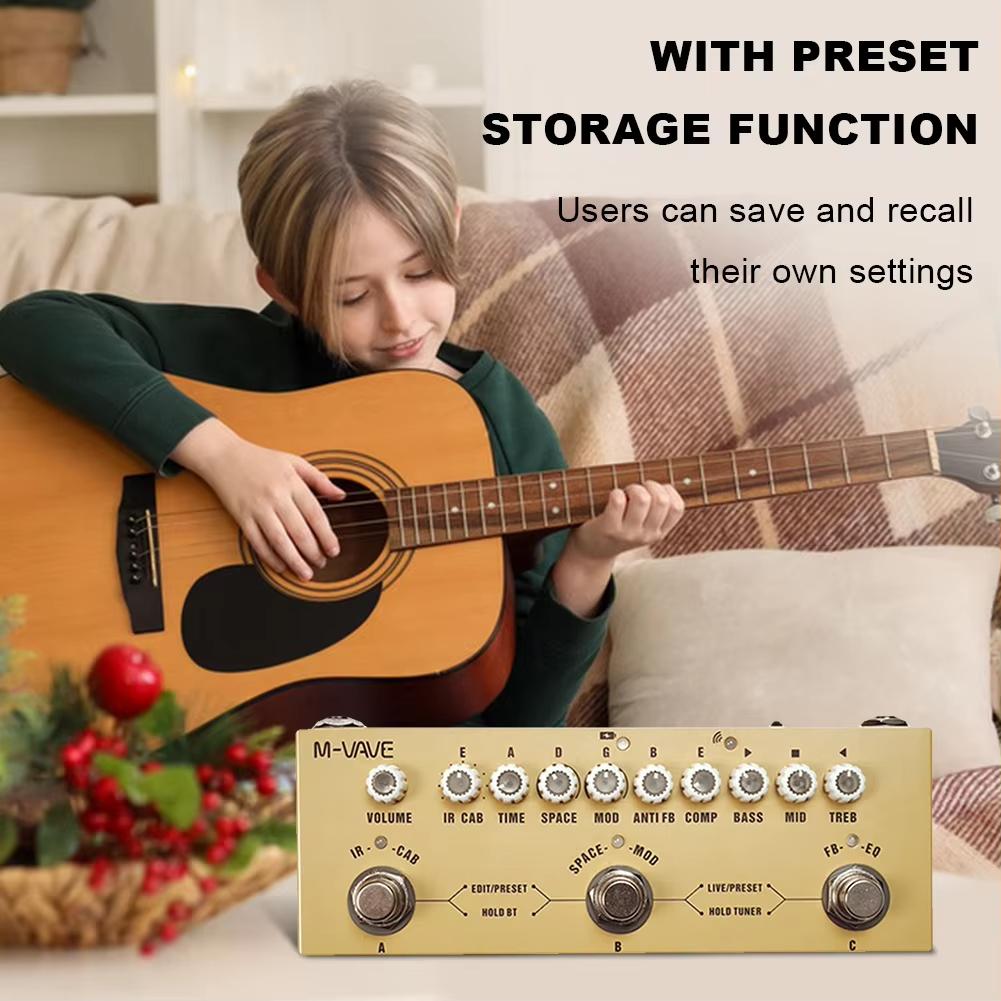 Переменный ток: 9 импульсных откликов кабинетов + эквалайзер | Студийный центр для акустического гитариста | Звукозаписывающая установка с перезаряжаемым аккумулятором, обеспечивающим до 12 часов работы