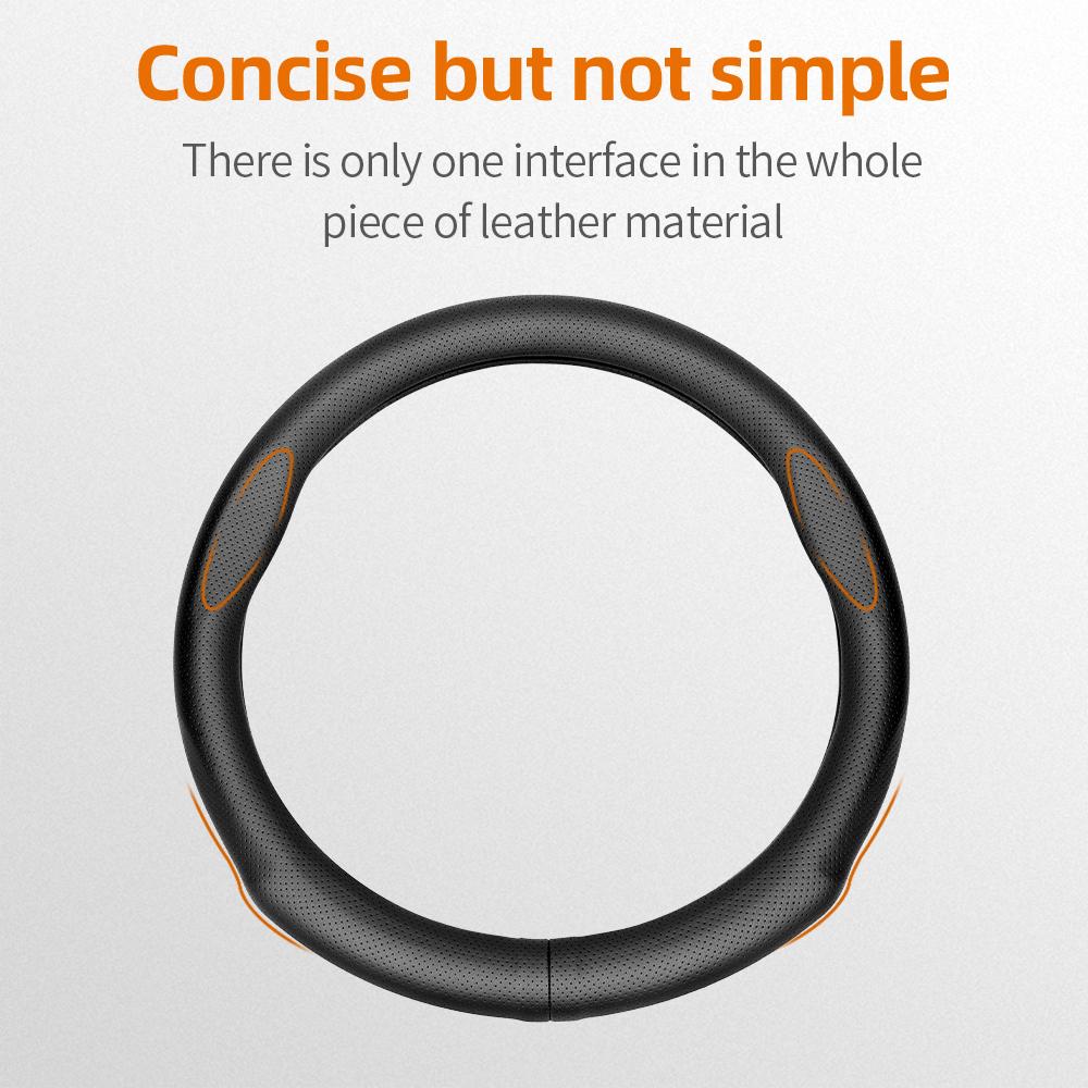 For Honda 37-38.5cm Round Steering Wheel Cover Ultra-Thin Micro Fiber Leather Accord HRV CRV Elysion Inspire ZRV Odyssey TSX CRZ