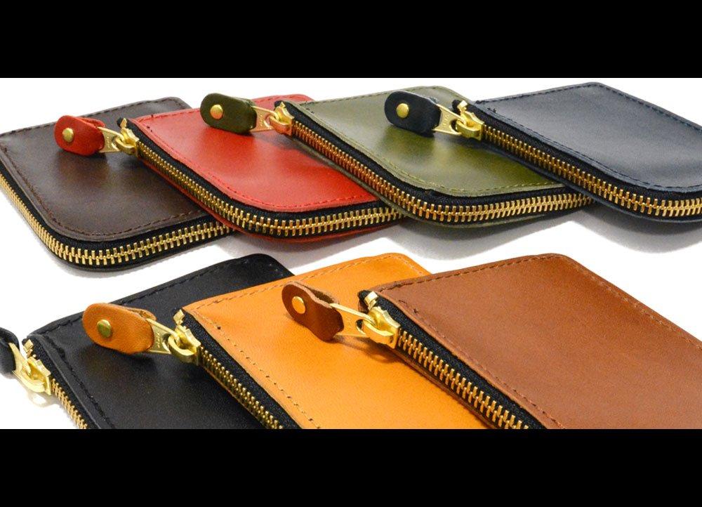 Чехол для монет Tochigi из дубленой кожи, сделано в Японии, 7 цветов, бесплатно, черный (Кожа Тотиги)