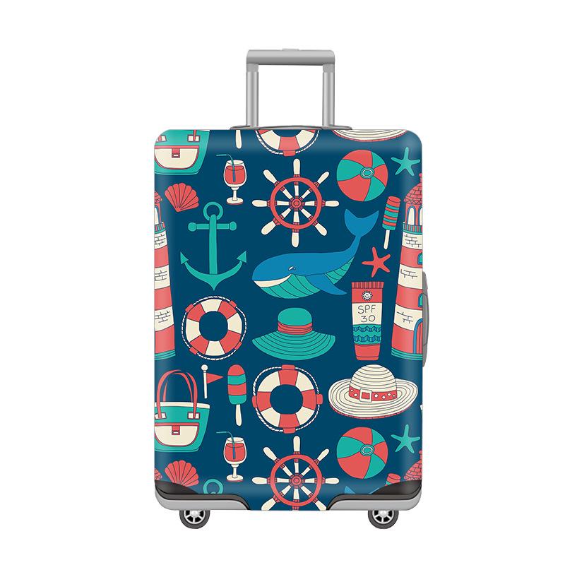 Thickened Elastic Printed Luggage Protector & Dust Cover
