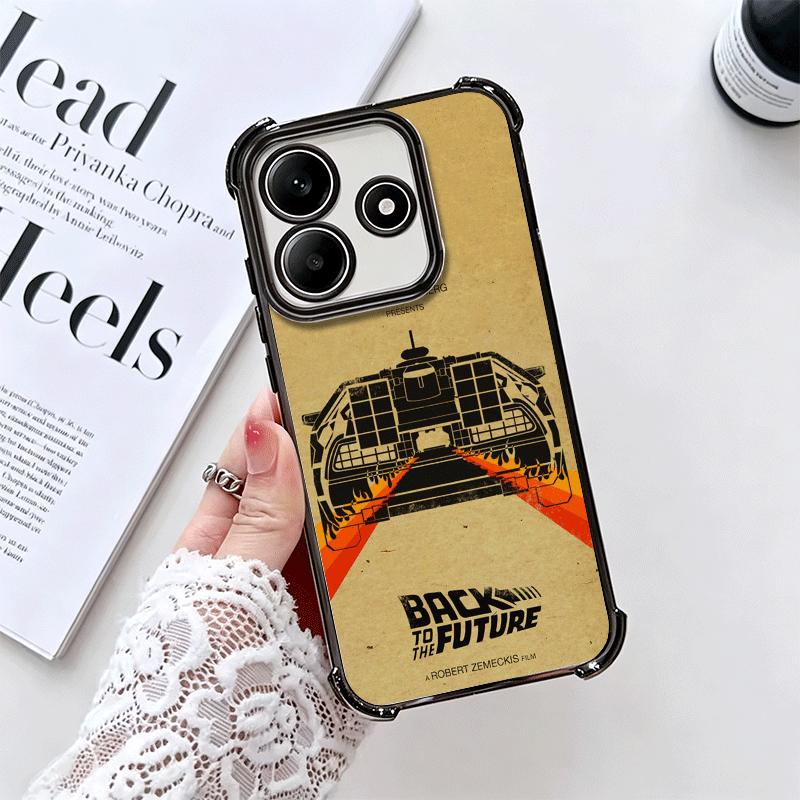 Защитный чехол с покрытием «Назад в будущее» для Xiaomi Redmi Note 14 15 Pro Plus 13 12 11 11S 11T 10 9S 9 5G, противоударный с подушкой безопасности
