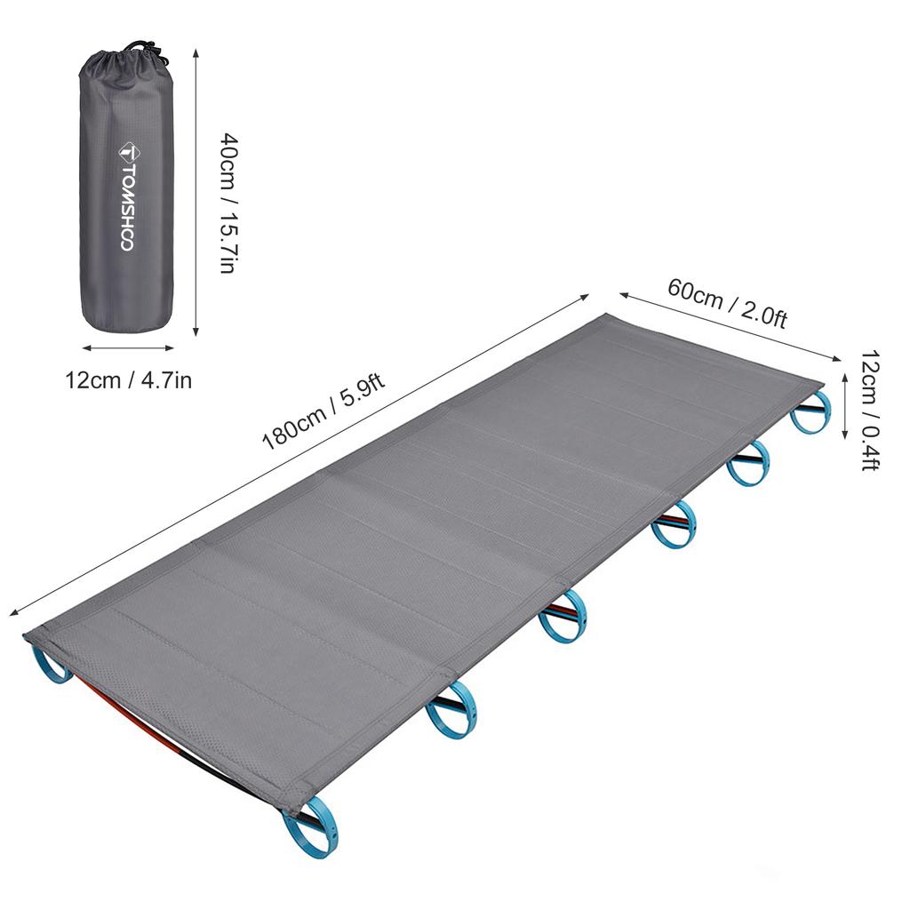 TOMSHOO Уличная переносная кемпинговая кровать из алюминиевого сплава, сверхлегкая палатка-кровать для походов