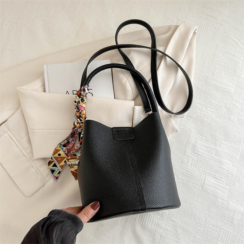Stylish And Trendy Korean Aesthetic Bucket Bag For Women In Black Blue Yellow White