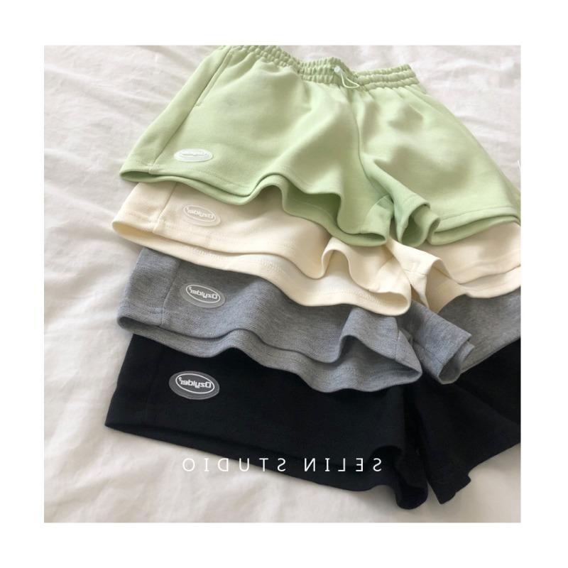 Летние дышащие универсальные свободные домашние шорты с широкими штанинами для студентов, спортивные шорты для женщин