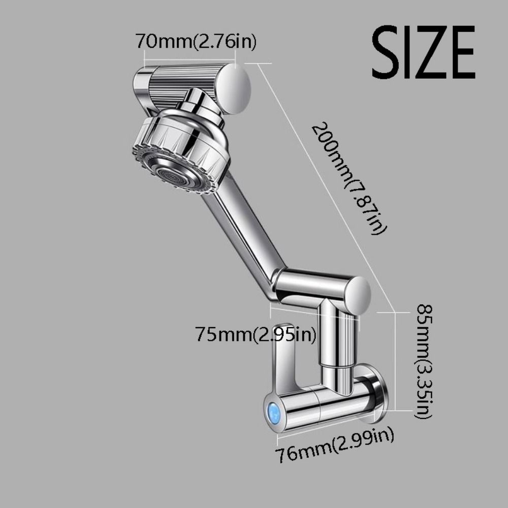 Роботизированный смеситель с вращающимся на 360° рычагом, регулируемый, гибкий, кран-букса с вращением на 360°, смеситель с высоким напором, водосберегающий, двойной режим