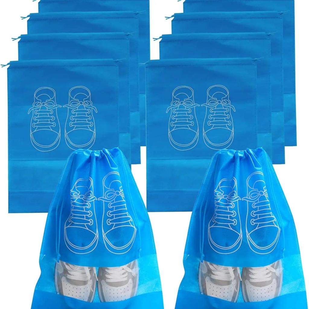 10/5pcs Shoes Storage Bags Closet Organizer Non-woven Travel Portable Bag Waterproof Pocket Clothing Classified Hanging Bag