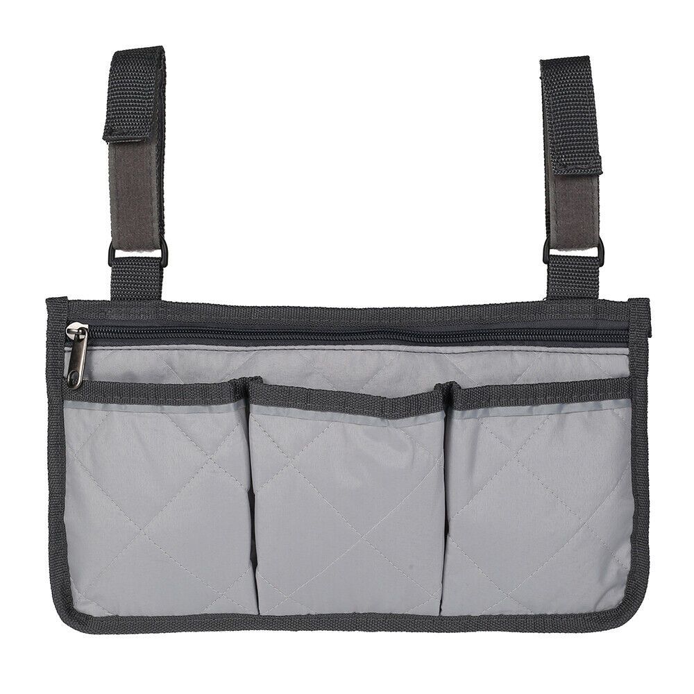 Portable Multi-pocketed Durable Pocket Organizer Storage Bag Armrest Pouch Wheelchair Side Bag