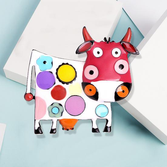 Miss Sugar модная брошь унисекс со стразами, инкрустированная знаками зодиака корова, крупный рогатый скот, брошь, булавки, подарки на Новый год