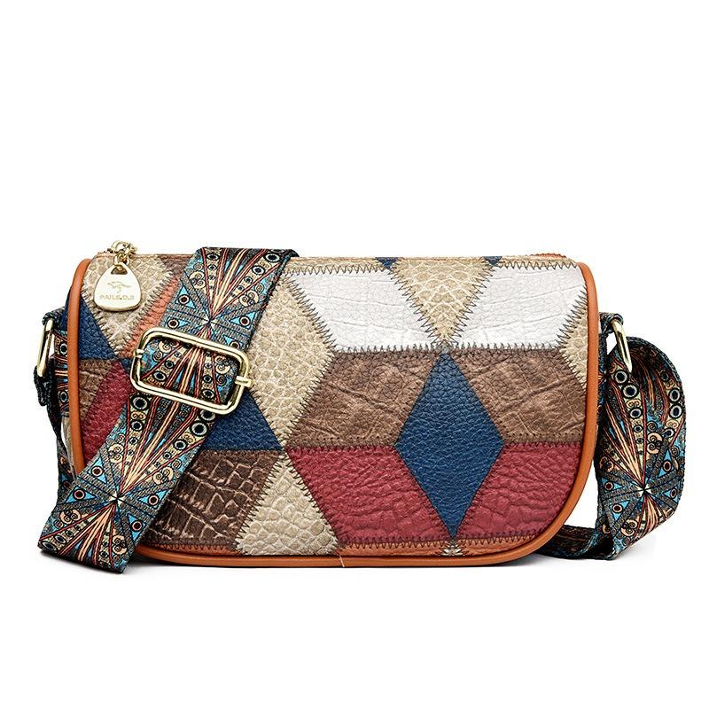 Маленькая сумка женская новая мода мягкая кожа сумка через плечо женская контрастного цвета сумка-мессенджер