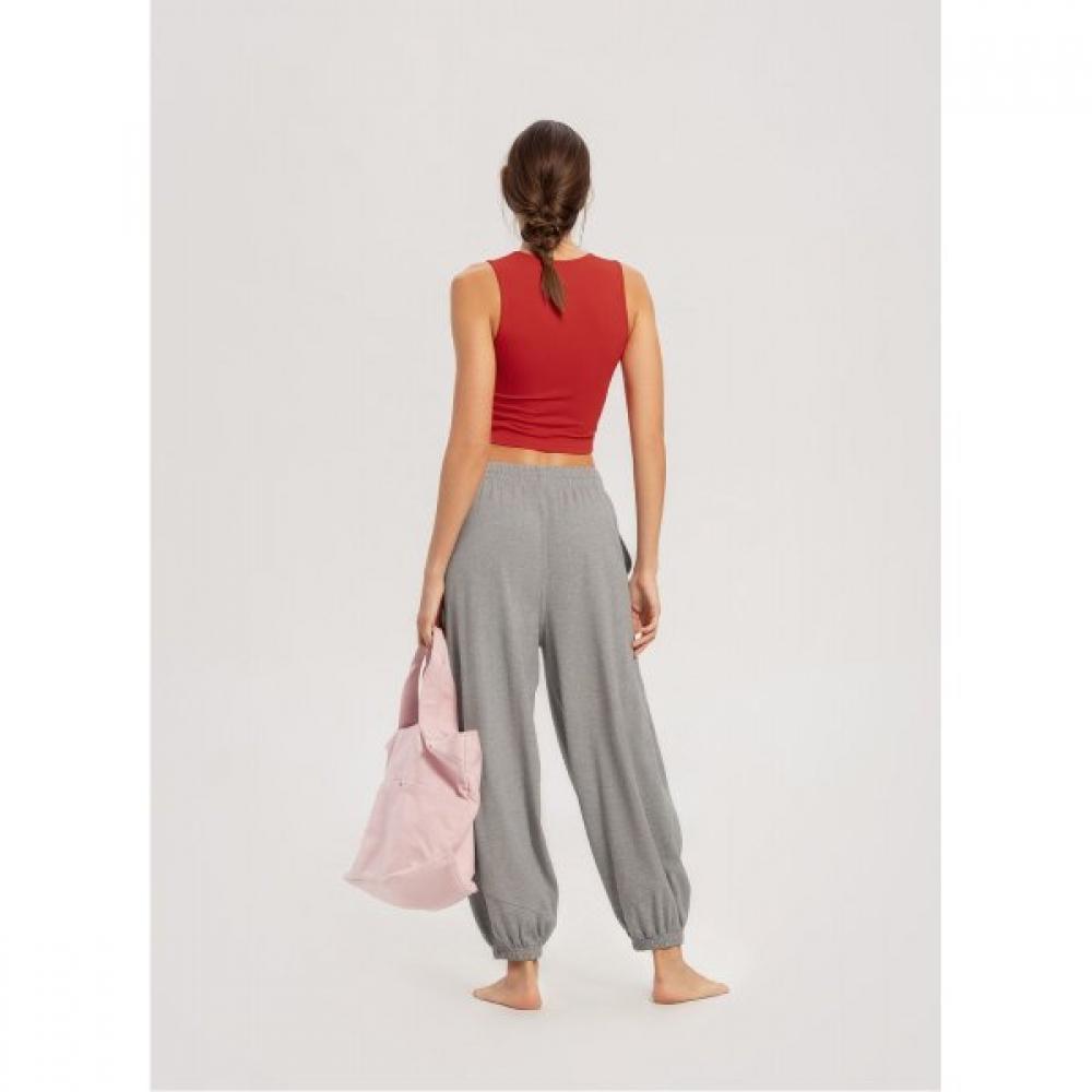 Budhi Mudra Diagonal Jogger Pants Dark Melange Grey