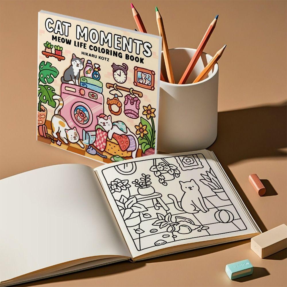 Stress Relief Graffiti Painting Book Cartoon Paperback Montessori Drawing Toy for Adults And Teens
