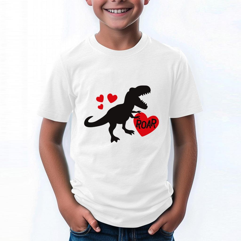 Рубашка на День святого Валентина для малышей, девочек и мальчиков, милые футболки с сердечками, детские футболки на День святого Валентина