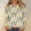 Рубашки с длинным рукавом для женщин, милые футболки с графическим принтом, блузки, повседневные базовые топы больших размеров, пуловеры
