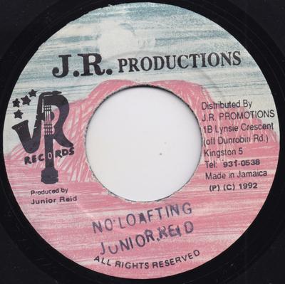 7-дюймовая пластинка JUNIOR REID - No Loafting NONE J.R. Производство 1992 Ямайка Регги, Ска и Даб Б/у