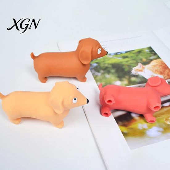 Dachshund Squeeze Toy Mini Stress Relief Simulated Dog Fidget Sensory Gadget Soft Stretchy Animal Shape Home Office Desk