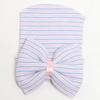 Newborn Baby Girls Striped Headband Headwear Toddler Soft Beanie Hat with Bow