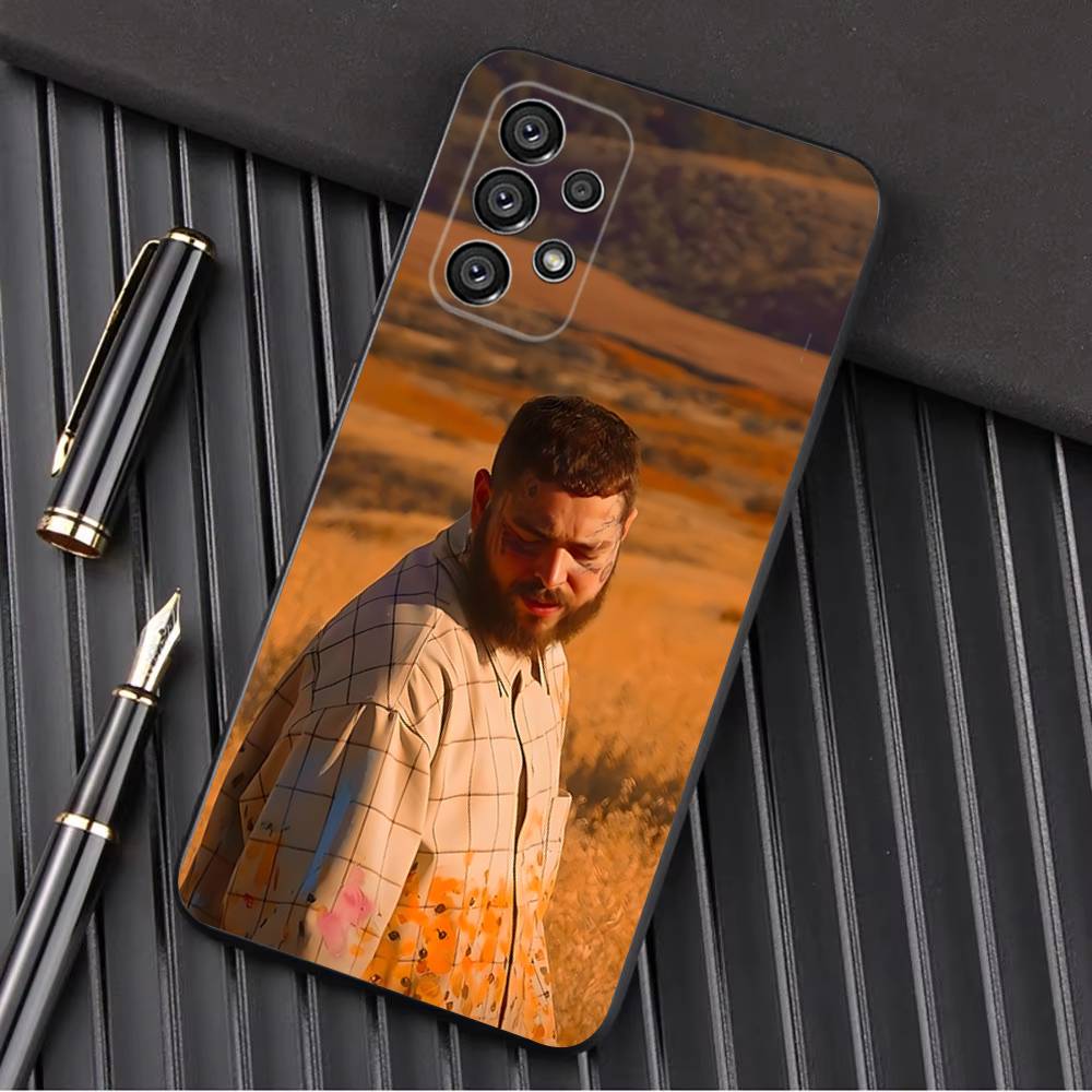 King P-Post M-Malone Phone Case For Samsung Galaxy A13,A21s,A22,A31,A32,A52,A53,A71,A80,A91 Soft Black Shell