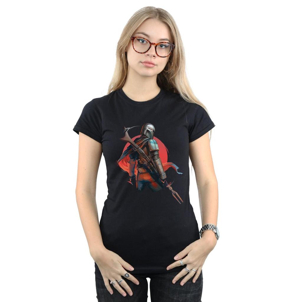 Star Wars Womens/Ladies The Mandalorian Blaster Rifles Cotton T-Shirt
