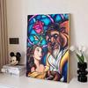 Disney Алмазная мозаика Красавица и Чудовище Витраж Милый DIY Мозаика из страз Набор для вышивания крестиком Вышивка Подарок Декор для дома