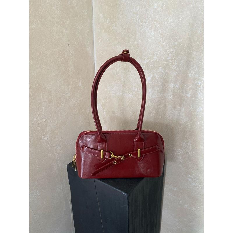 Ретро портативная сумка для женщин в осеннем стиле, новая сумка для подмышек в корейском стиле, большая вместительная сумка для боулинга