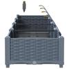 Garden Planter Set 4 pcs Light Grey 160 x 40 x 22 cm Plastic