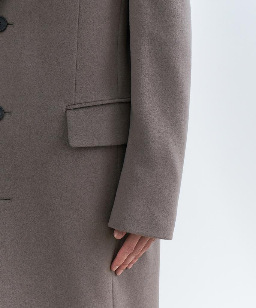 Musinsa Standard Cashmere Blend Masculine Chesterfield Long Coat [Taupe]