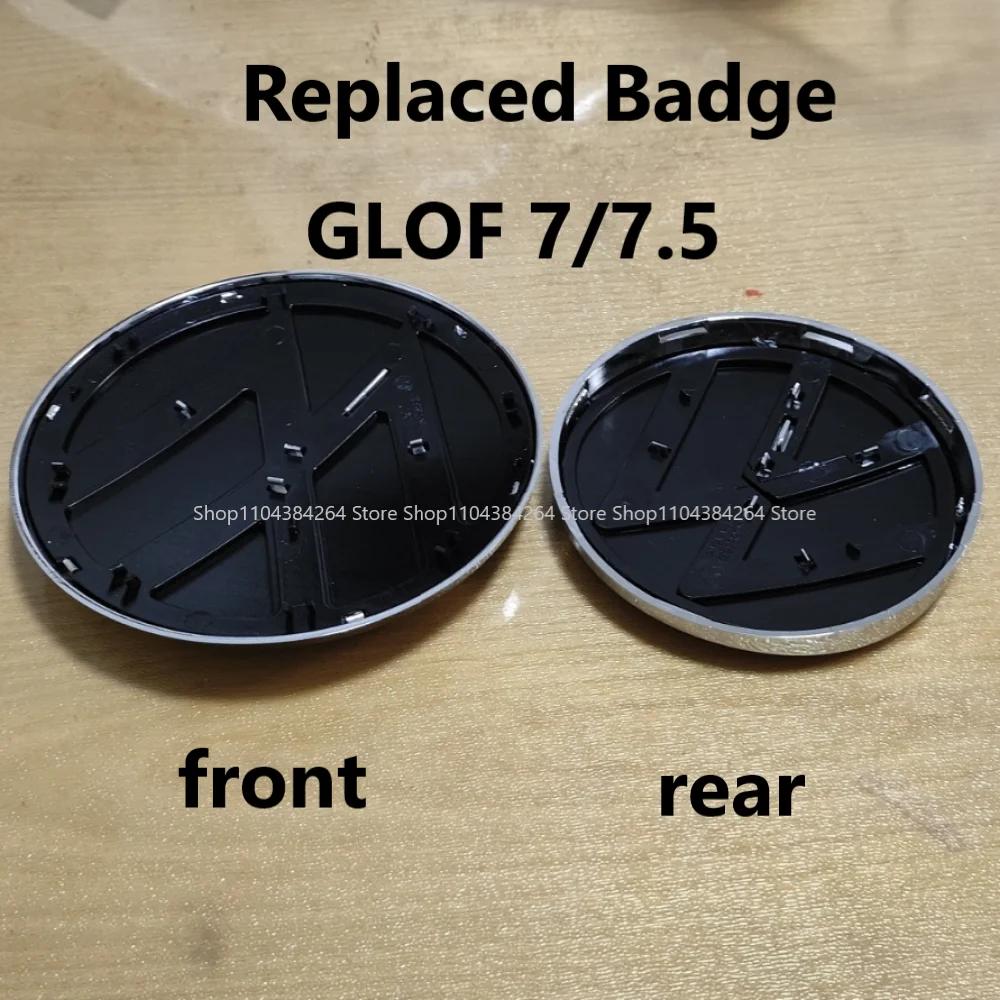 T26No Acc Modified Replaced New Style Front Emblem and Rear Trunk Badge Sticker for VW Volkswagen Golf 7 MK7 Golf 7.5 MK7.5 GTI