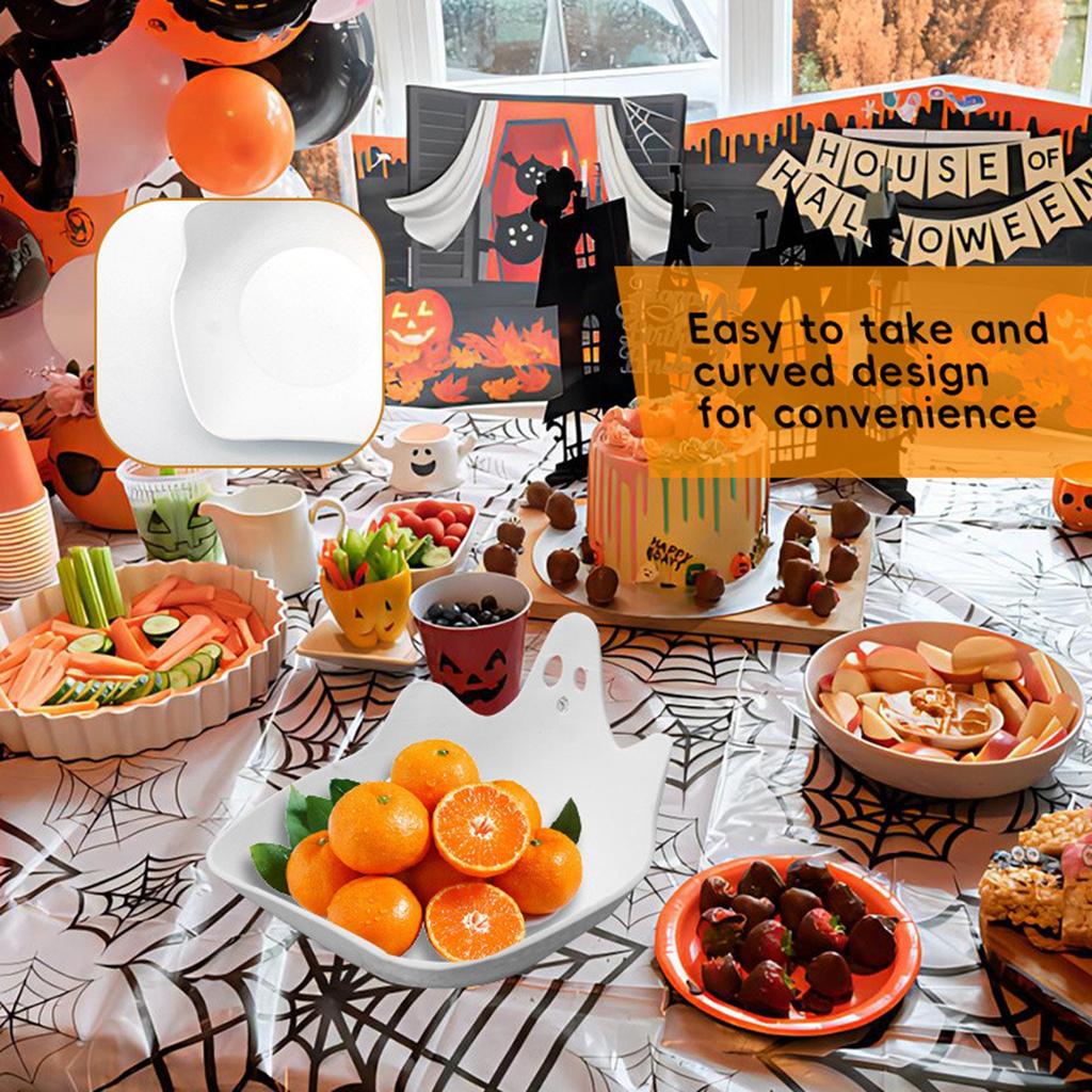 Миска Веселая Хэллоуинская Фестивальная Атмосфера Украшение Закуски Фруктовая Тарелка Настольное Украшение