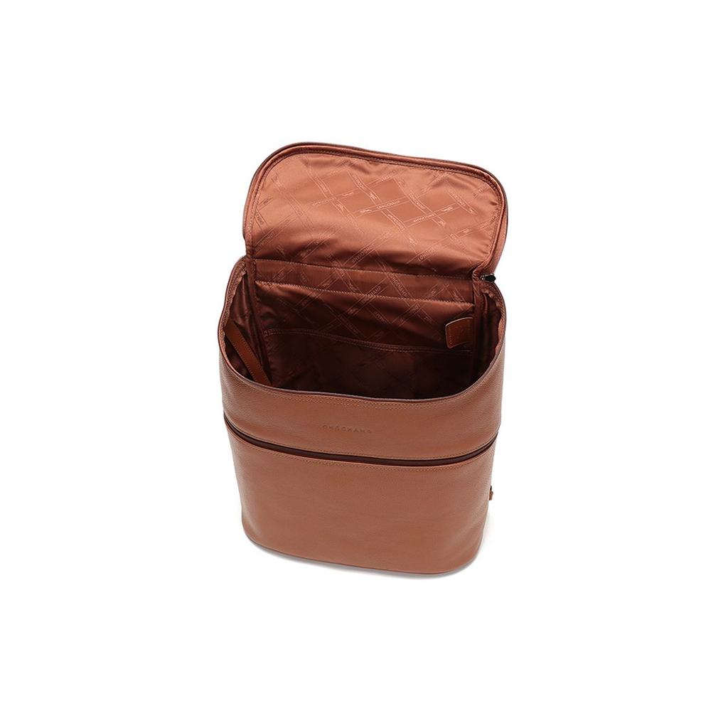 Longchamp Le Pliage Zipper Closure Leather Backpack Men backpack Caramel 1617021F72