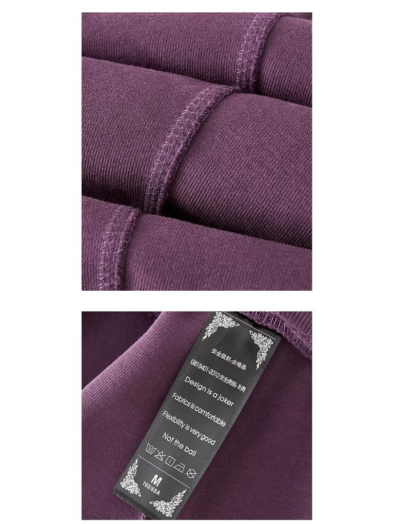 GAGN Женские фиолетовые повседневные брюки прямого кроя с высокой посадкой – простые, свободные и универсальные.