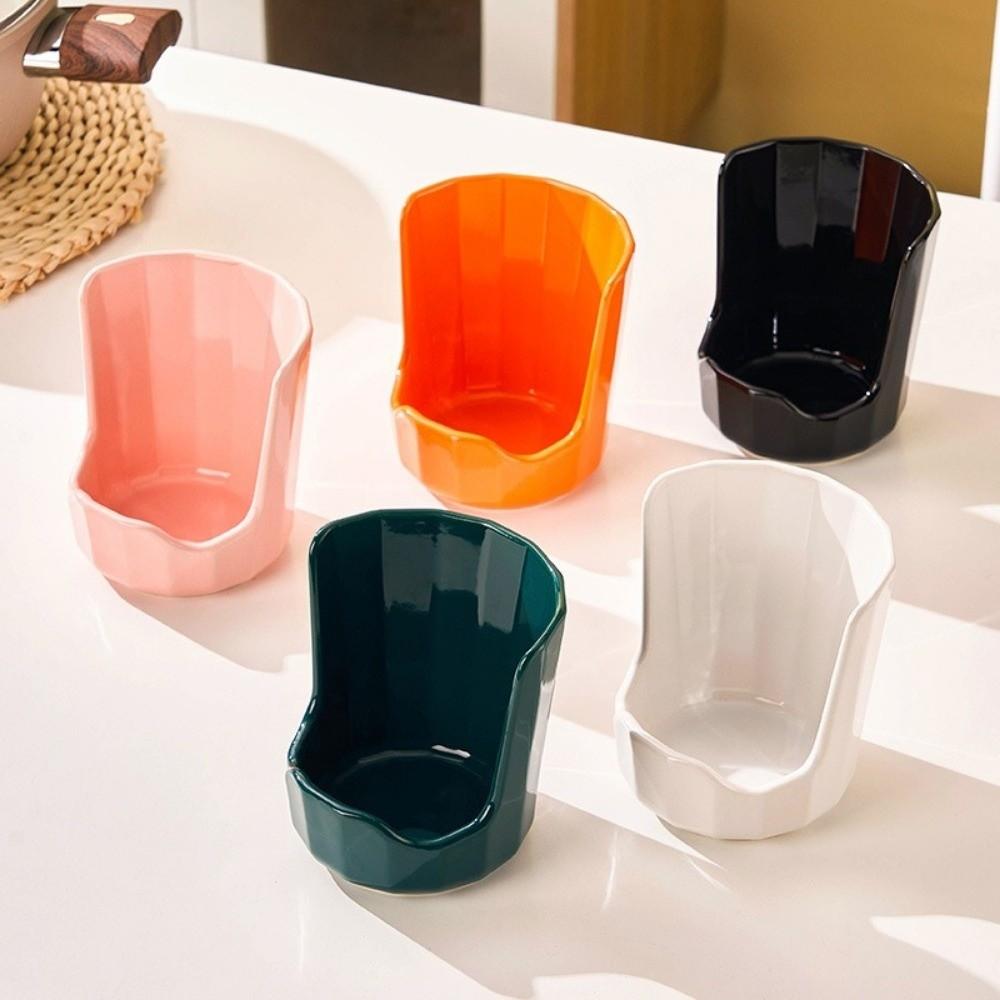 Easy To Clean Ceramic Spoon Holder Stable Pot Lid Storage Rack Spatula Holder Chopsticks
