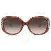 Brown Gradient Oval Ladies Sunglasses Sf668s 238 57