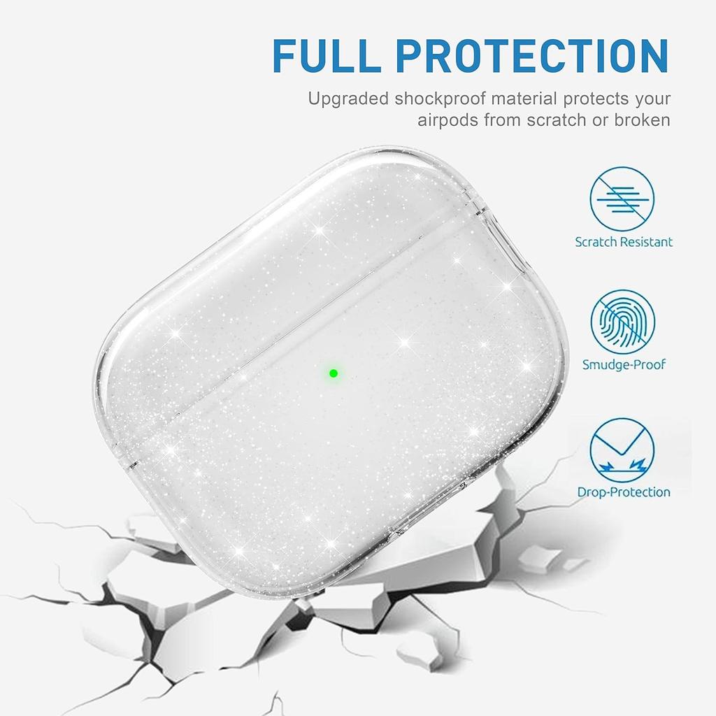 Блестящий прозрачный чехол для Airpods Pro 4 2 Gen 1 3 Air Pods Airpodspro 2023 2022 2019 2-го поколения Силиконовые противоударные защитные аксессуары 1-го поколения