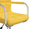 Dining Chair Swivel Mustard Yellow Fabric