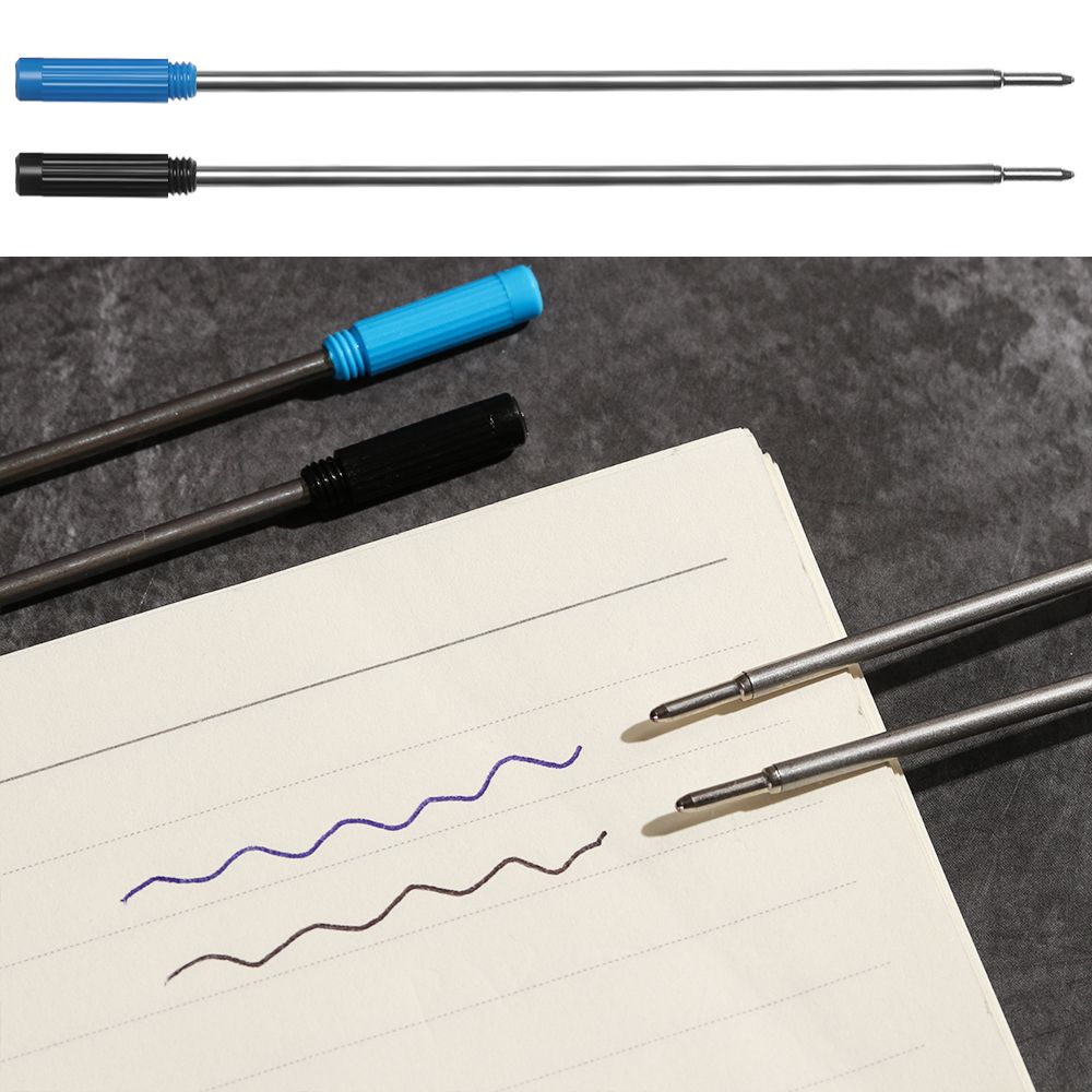 5 pcs/lot School Signature Writing Tool Ballpoint Pen Refills Metal Blue/Black Ink Medium Nib Core