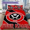 Custom Name Sheffield United FC Pattern Bedding uilt Set uilt Cover Pillowcase Home Decoration Birthday Gift (1*duvet cover+2*pillowcase without core)