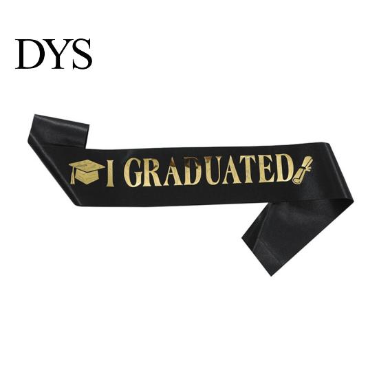Повязка на выпускной ceremony Class of 2026 Grad Honor I Регулируемая Сатиновая для Поздравления Выпускников Принадлежности для Вечеринки Настраиваемая Длина