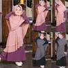Muslim Islamic Baby Girls' Ramadan Abaya with Hijab Full Length Robe Burka Maxi Little Kids/Toddler Baby Girl Dresses