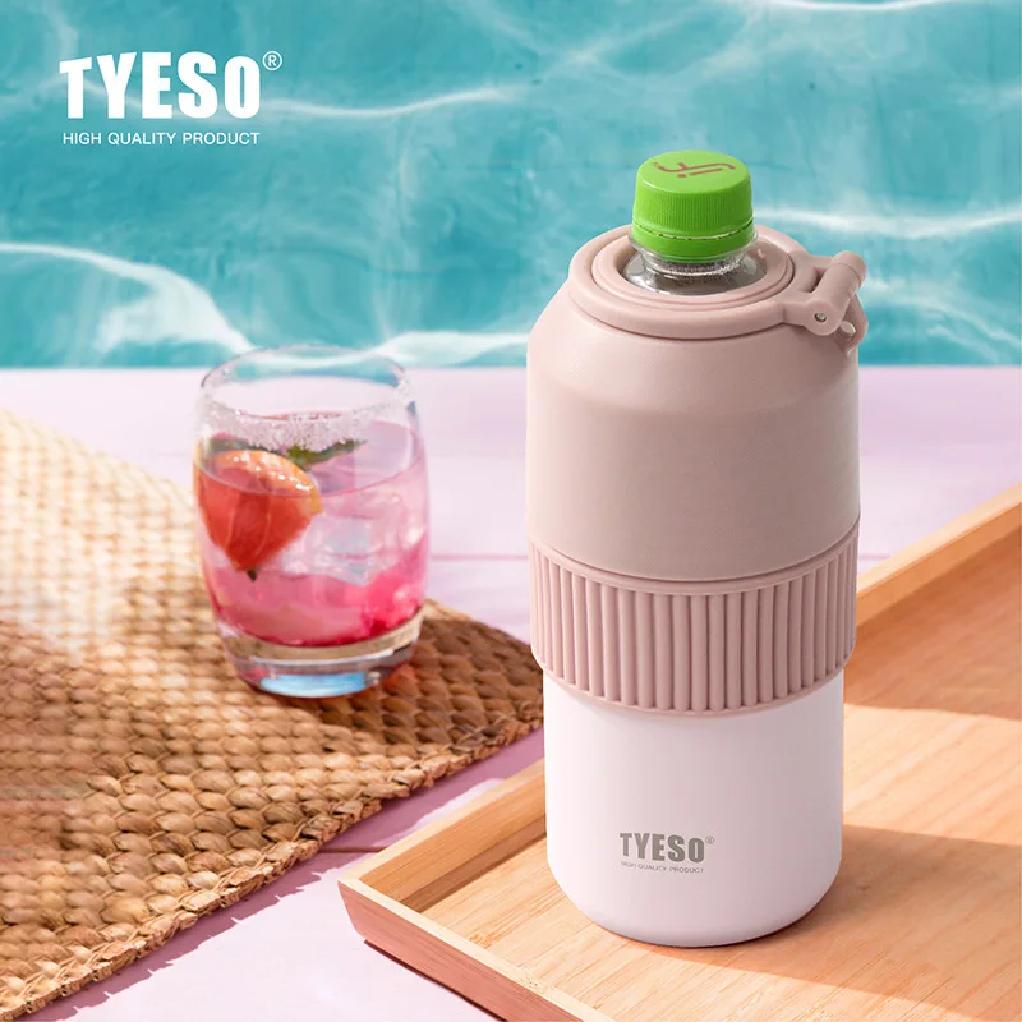Tyeso High-Performance Insulated Cold Drink Bottle Portable Large Capacity Lightweight Tumbler for Outdoor Sports Travel