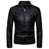 Autumn and Winter New Men's Korean Fashion Stand-up Collar Jacket Leather Jacket