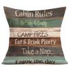 Home Decor Inspiring Family and Cabin Rule Pillow Covers Pattern Cushion Cover Suitable for Sofa Bedroom Car Pillow Cover